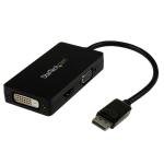 StarTech.com DisplayPort to VGA / DVI / HDMI Adapter - 3-in-1 DP Converter - Black