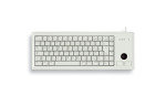 Cherry Usb Compact Mechanical Keyboard Light Grey With Integrated 2 Button Trackball