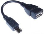 Dynamode USB2.0 Cable - Usb Female To Micro Usb Black 10cm