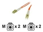 C2G, LC/LC LSZH Duplex 50/125 Multimode Fibre Patch Cable, 7m