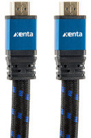 Xenta Flat 4k 2 Metre HDMI Cable - Blue Braided