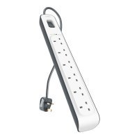 Belkin 6 Way Surge Protection Strip - 2m - BSV603AF2M