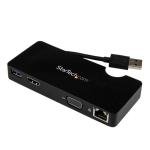 StarTech.com Universal USB 3.0 Laptop Mini Docking Station w/ HDMI or VGA, Gigabit Ethernet, USB 3.0