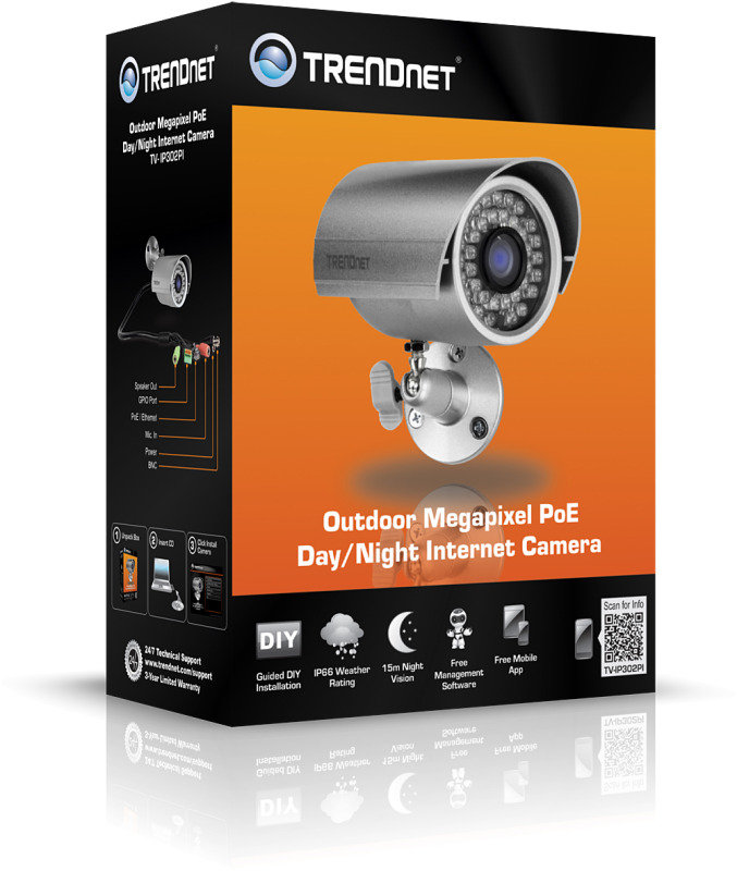 TRENDnet TV IP PI Outdoor Megapixel HD PoE Day Night Internet Camera Ebuyer Com