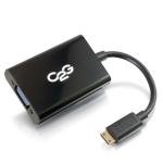 C2G HDMI Mini to VGA and Audio Adapter Converter Dongle - Black