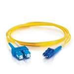 C2G 3m LC-SC 9/125 OS1 Duplex Singlemode PVC Fibre Optic Cable (LSZH) - Yellow