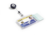 Durable Dual Security Pass Holder With Badge Reel 10 Pack