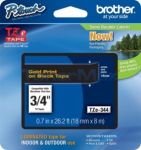 Brother TZe 344 Laminated adhesive tape- Gold on Black