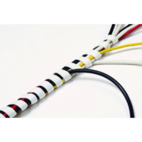 Dline Cable Tidy Spiral Wrap 2.5m White