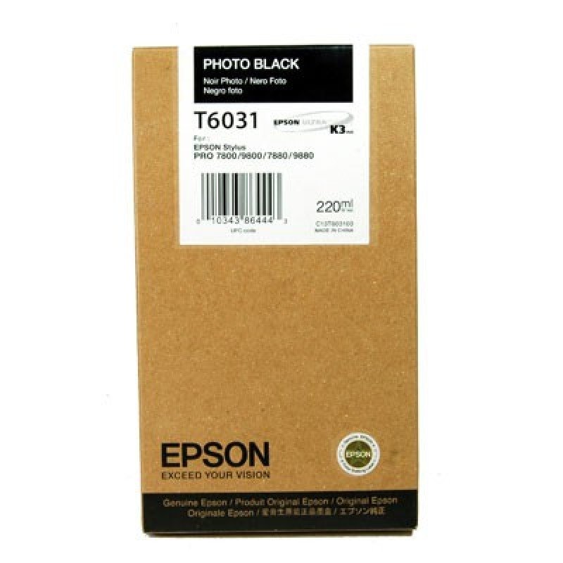Epson T6031 Photo High Yield Black Inkjet Cartridge