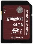 Kingston Technology 64GB SDXC UHS-i Speed Class 3 Flash Card