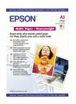 Epson Heavyweight A3 167gsm Bright White Matte Photo Paper - 50 Sheets