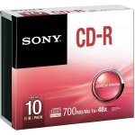 Sony CD-R 700MB 48x Discs - 10 Pack Slim Case