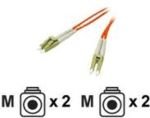 C2G, LC/LC LSZH Duplex 50/125 Multimode Fibre Patch Cable, 2m