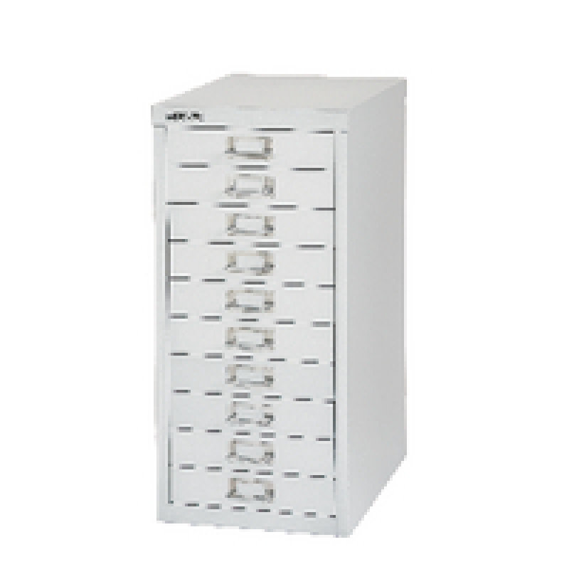 Bisley Non Locking Multi Drawer Cabinet 10 Drawer Silver Ebuyer Com