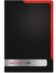 Black N Red L Folder Pk5