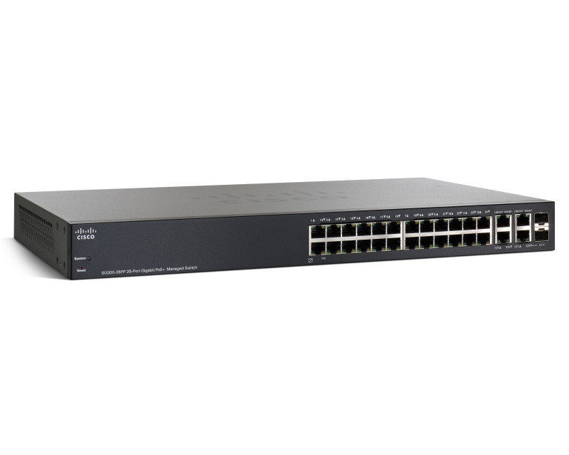 Cisco Sg300-28pp 28 Port Gigabit Poe+ Managed Switch | Leelith