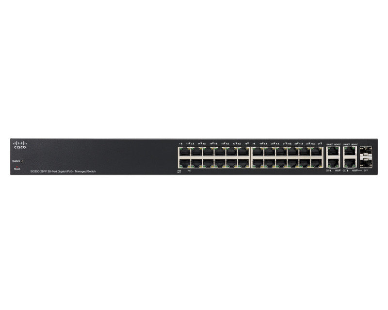 Cisco SG300-28PP 28 Port Gigabit PoE+ Managed Switch - Ebuyer