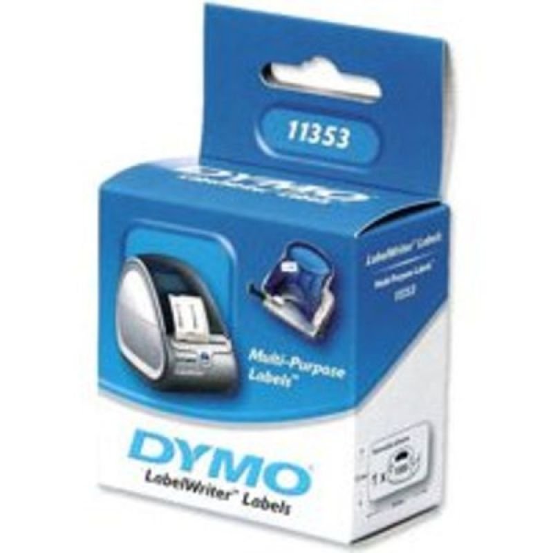 DYMO LabelWriter MultiPurpose - Permanent adhesive labels - white - 12 x 24 mm - 1000 label(s) ( 1 roll(s) x 1000 )