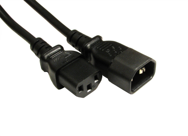 1m IEC Extension Cable Male (C14) to Female (C13)