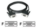 C2G, DB9 F/F Cable Black, 2m