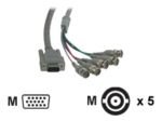 C2G, Premium HD15 Male to 5-BNC Male Video Cable, 2m