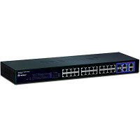 Trendnet TEG-424WS - 24-Port 10/100 Mbps Web Smart Switch w/ 4 Gigabit Ports and 2 Mini-GBIC Slots