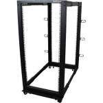 Startech.com 25u Adjustable Depth Open Frame 4 Post Server Rack With Casters / Levelers And Cable Management Hooks