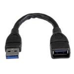 StarTech USB 3.0 A-to-A Extension Cable - 6 Inch  Black