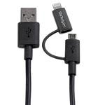 StarTech Lightning Or Micro USB To USB - Cable For Iphone Ipod Ipad - 1M