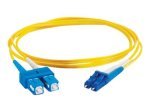 15m LC-SC 9/125 OS1 Duplex Singlemode PVC Fibre Optic Cable (LSZH) - Yellow