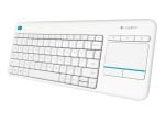 Logitech Wireless Touch Keyboard K400 Plus, White