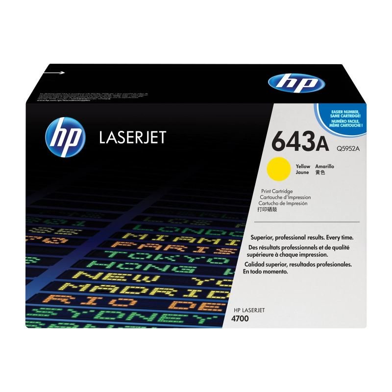 HP 643A Yellow Toner Cartridge 10,000 Pages - Q5952A