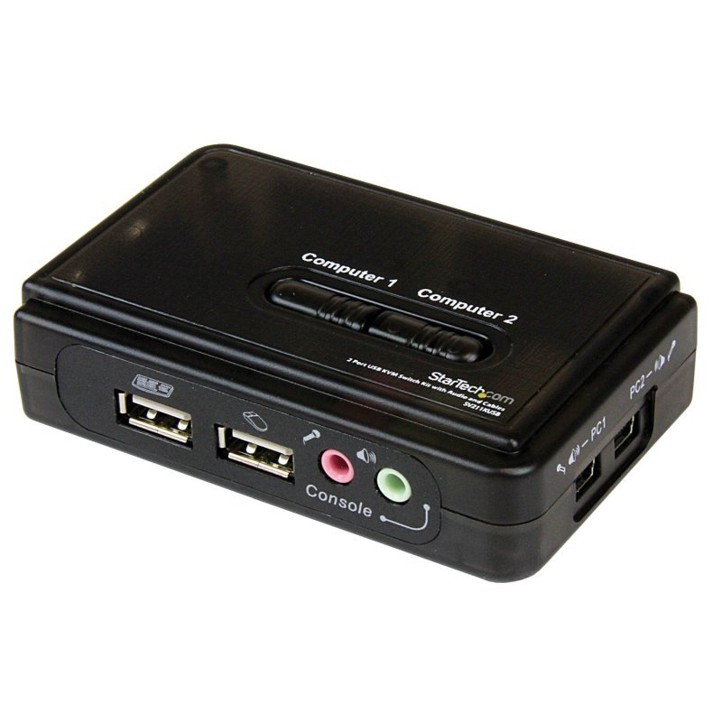 StarTech.com 2 Port USB VGA KVM Switch with Audio - Dual Monitor KVM Switch