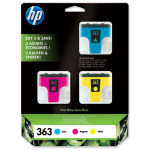 HP 363 Tri-Colour Original Ink Cartridge - Standard Yield 500/400/370 Pages - CB333EE