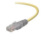Belkin - Crossover UTP Network Patch cable - RJ-45 (M) - RJ-45 (M) - 1 m - UTP - ( CAT 5e ) - Molded - Yellow