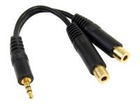 Startech 6 PC Speaker Y Splitter Cable - 1 x 3.5mm Male To 2 x 3.5mm Female Phono