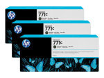 HP 711C Matte Black Original, Multi-pack Ink Cartridge - Standard Yield 3 x 775ml - B6Y31A