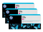 HP 711C Magenta Original, Multi-pack Ink Cartridge - Standard Yield 3 x 775ml - B6Y33A