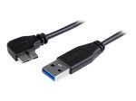 Slim Micro Usb 3.0 Cable - M/m - Left-angle Micro-usb - 1m (3ft)
