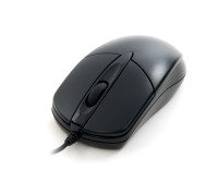 Xenta Black Wired Optical Scroll Mouse - USB