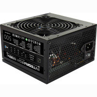 EXDISPLAY Aerocool Integrator 500W 80+ Certified PSU 12cm Black Fan Active PFC TW Caps UK Cable