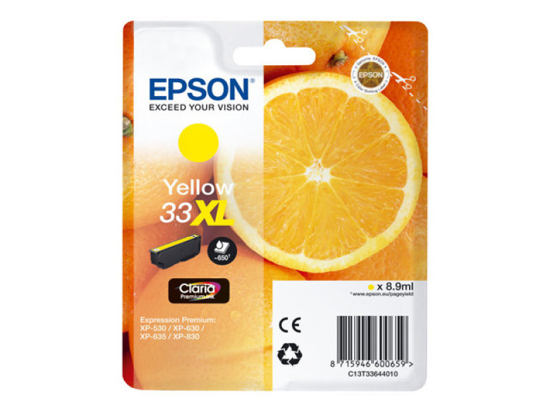 Epson 33XL Yellow Inkjet Cartridge