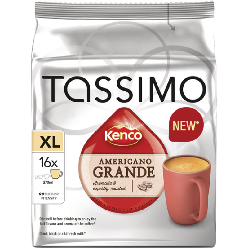 Tassimo Kenco Americano Grande Coffee 16x 144g Capsules Pk 5