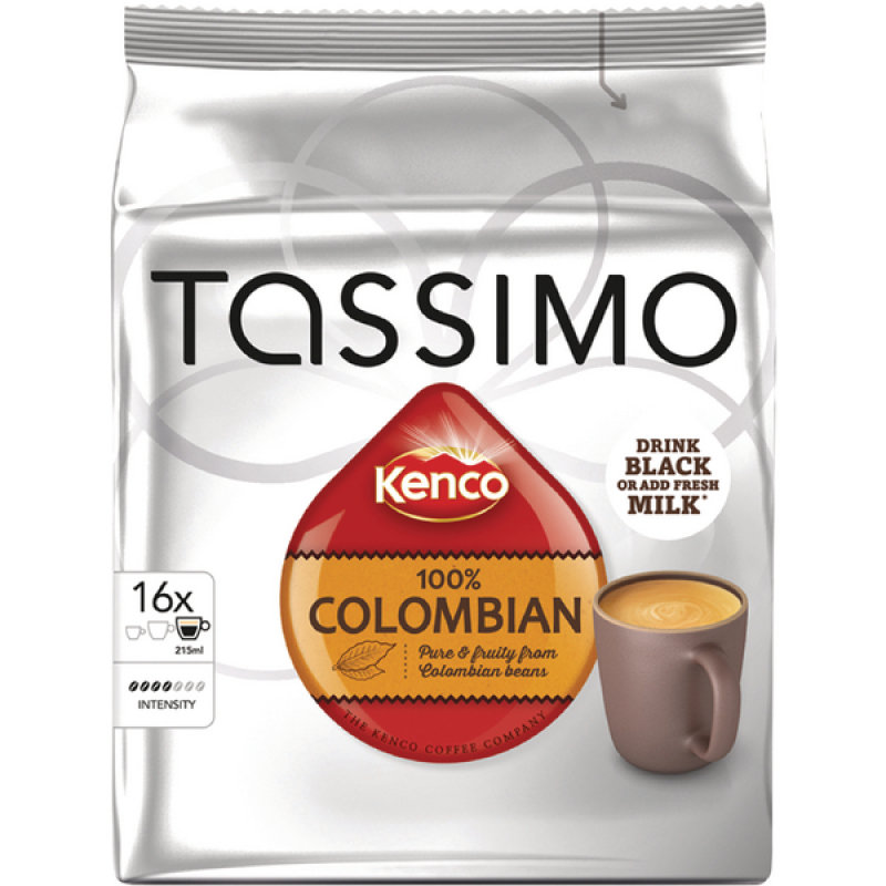 Tassimo Kenco Columbian Coffee 16x 136g Capsules Pk 5