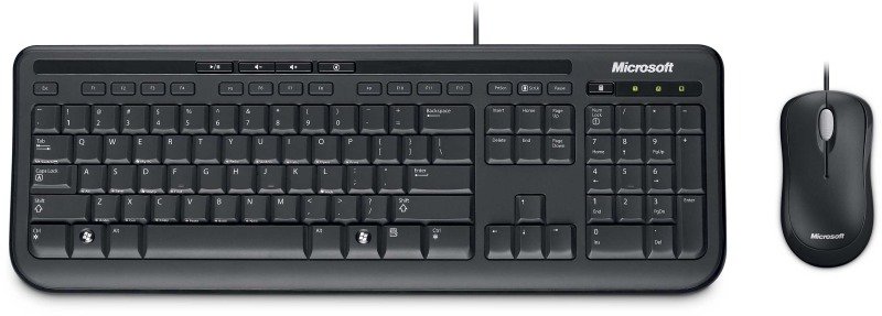 Microsoft Wired Desktop 600 For Business Black Wired USB Multimedia Keyboard - UK Layout