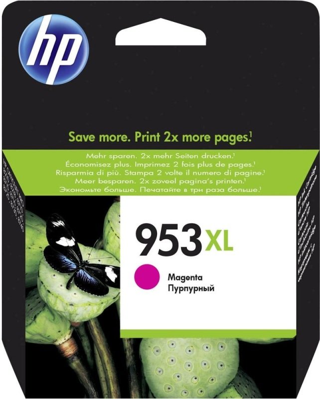 HP 953XL Magenta Original Ink Cartridge - High Yield 1600 Pages - F6U17AE