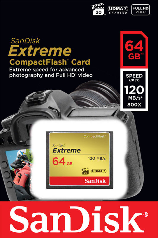 SanDisk 64GB CompactFlash Memory Card