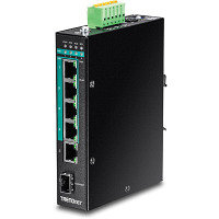 TRENDnet 6-Port Hardened Industrial Gigabit PoE+ Layer 2 Managed DIN-Rail Switch