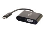 C2G USB C to VGA Adapter w/ Power Delivery - USB Type C to VGA Black